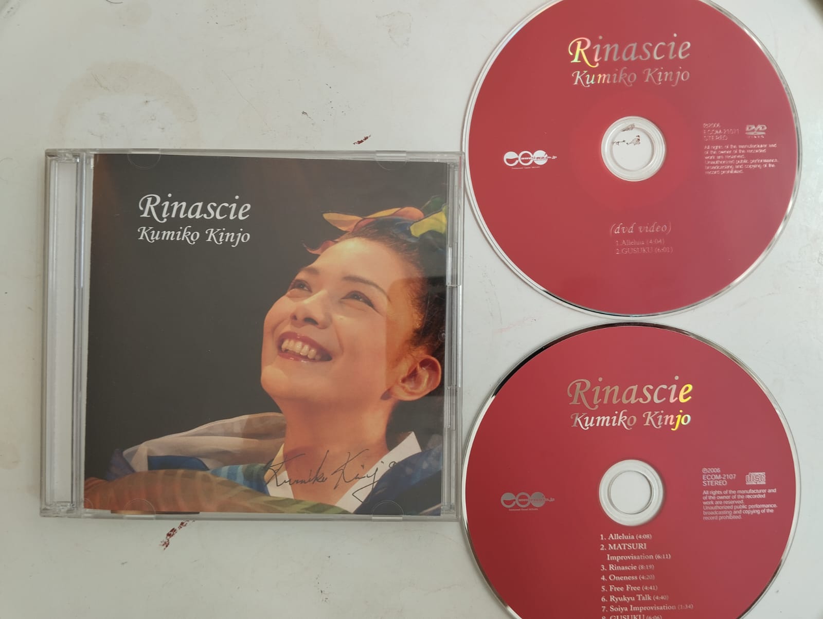 Rinascie / Kumiko Kinjo - 2006  Japonya Basım 2. El CD Albüm+DVD