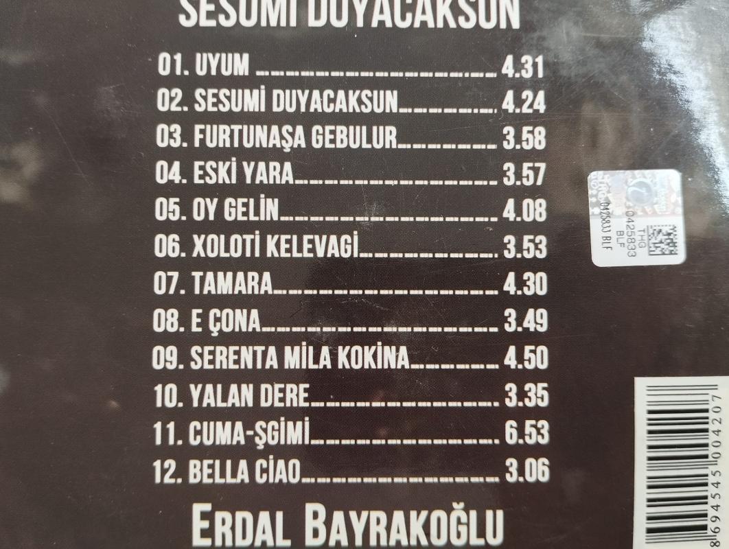 Erdal Bayrakoğlu - Sesumi Duyacaksun -  Türkiye Basım - 2. El CD Albüm