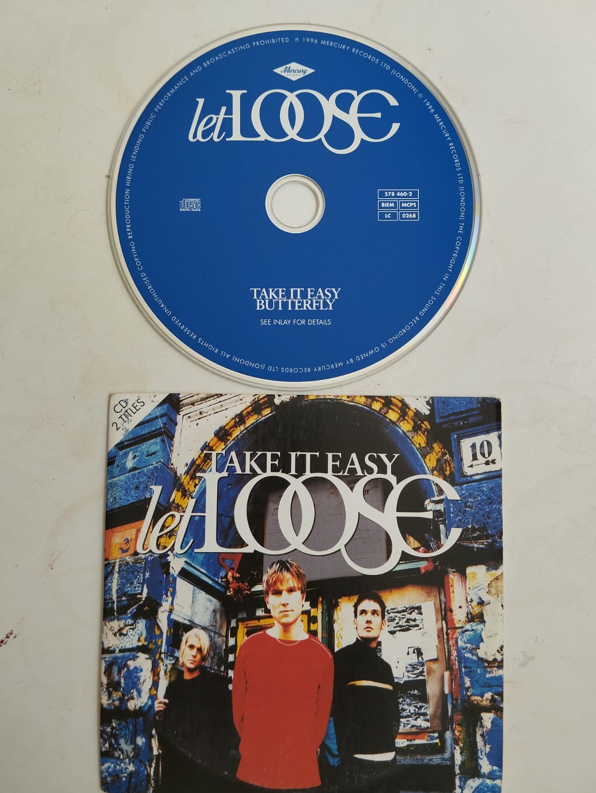 Let Loose ‎– Take It Easy -  1996Avrupa Basım 2. El  CD, Single, Cardboard Sleeve