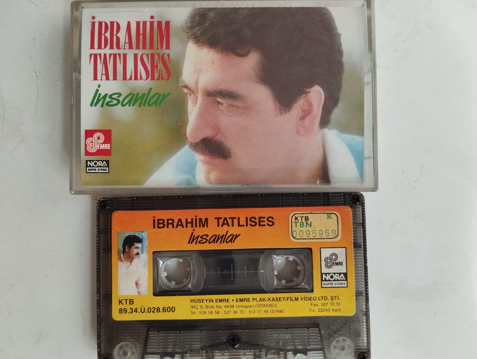 İbrahim Tatlıses – İnsanlar - 1989 Türkiye Basım  2. El Kaset Albüm (Kağıt Baskı)