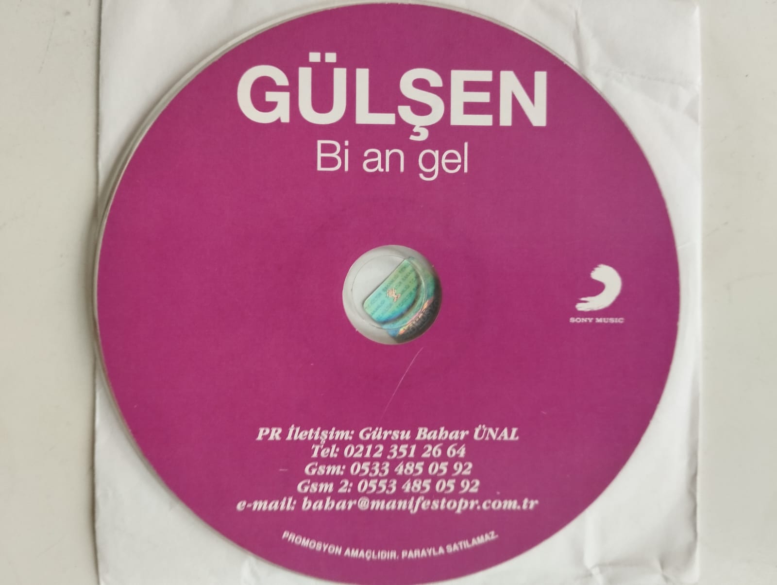 Gülşen  / Bi an gel - Türkiye Basım - 2. El CD, Single , Promo