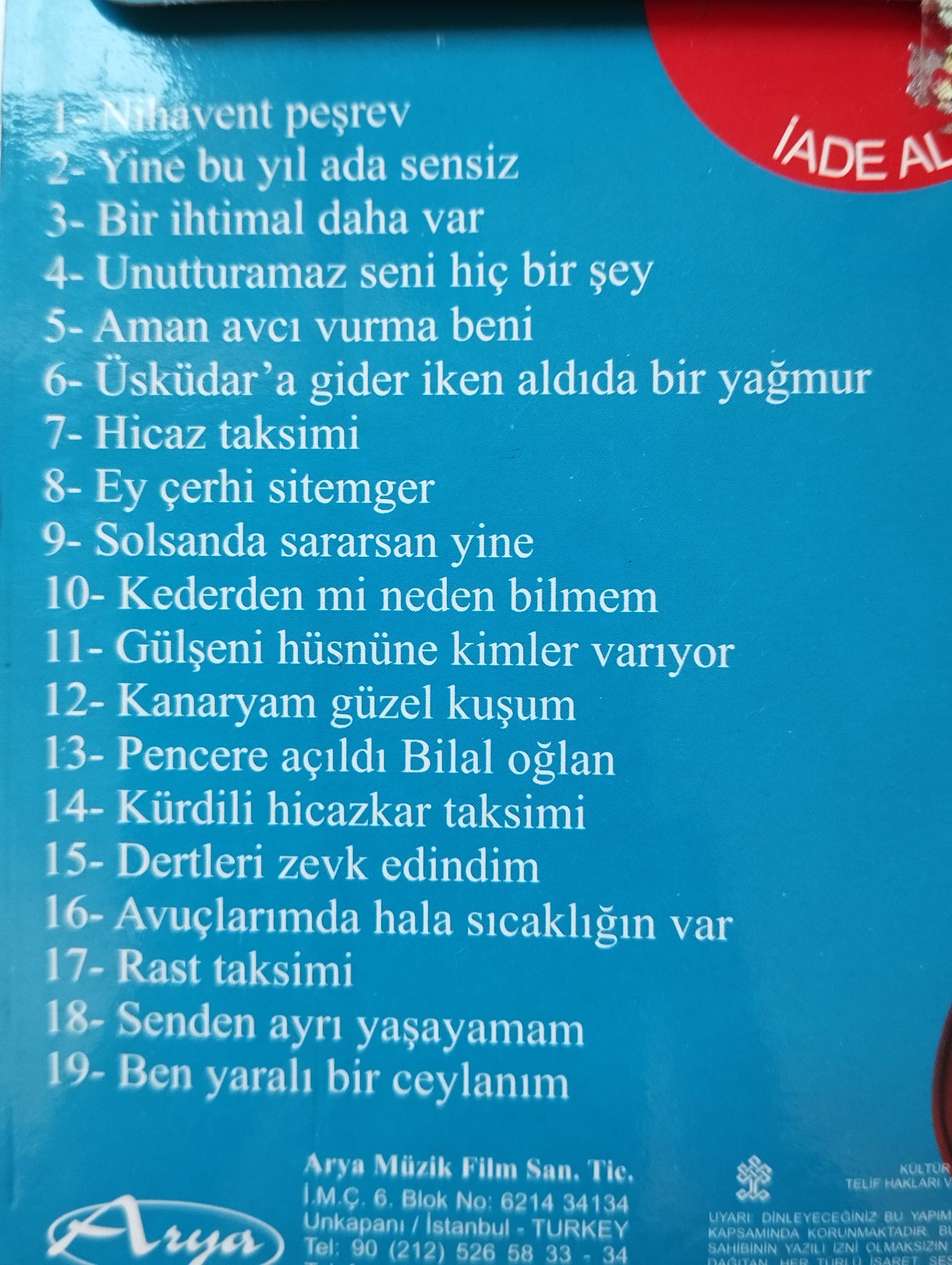 Türk Sanat Müziği Klasikleri / Beraber ve Solo Şarkılar 4 - Türkiye  Basım - 2. El CD Albüm