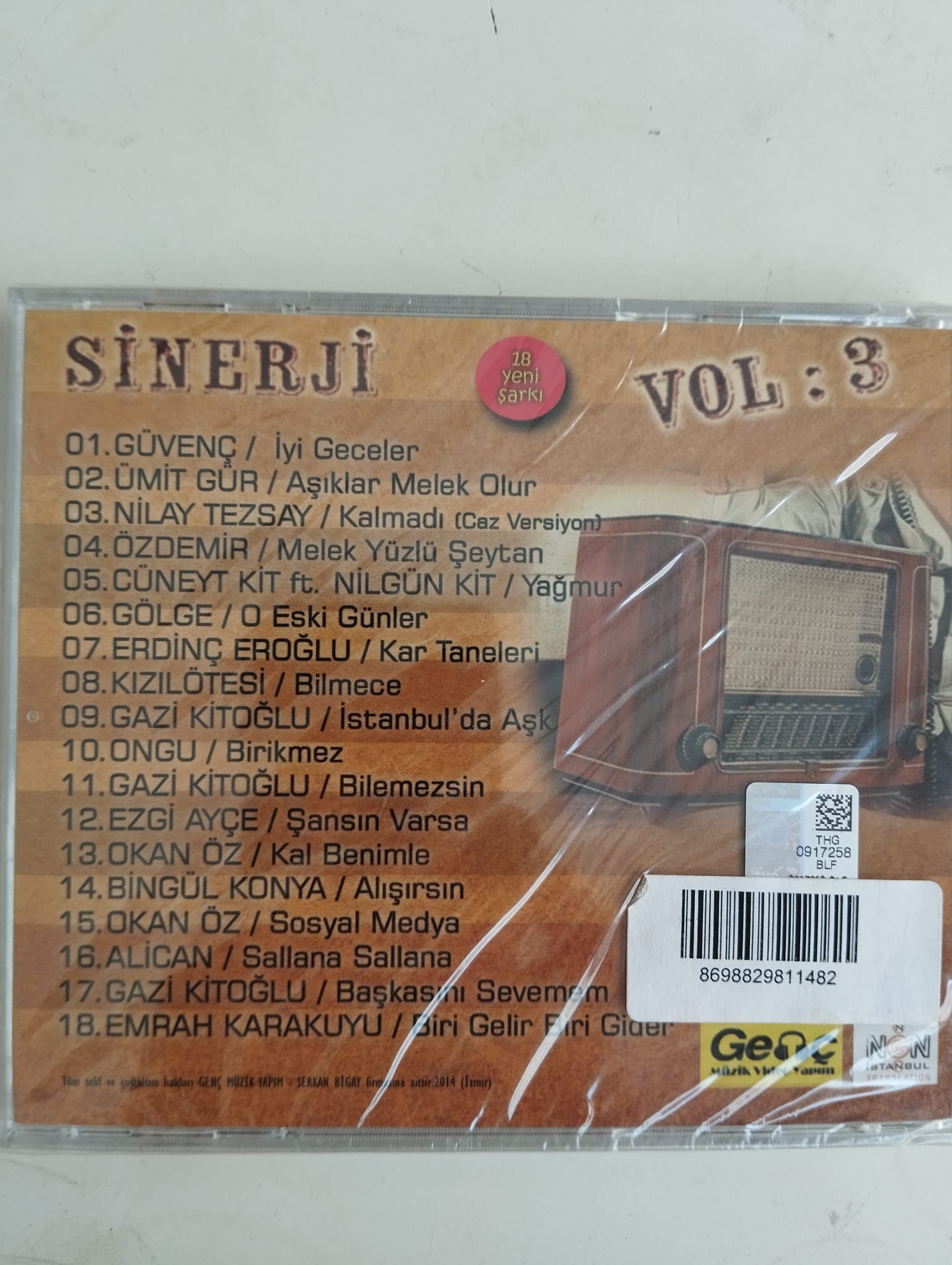 The Turkish Music Compilation  / SİNERJİ VOL: 3 - CD Albüm/Açılmamış Ambalajlı