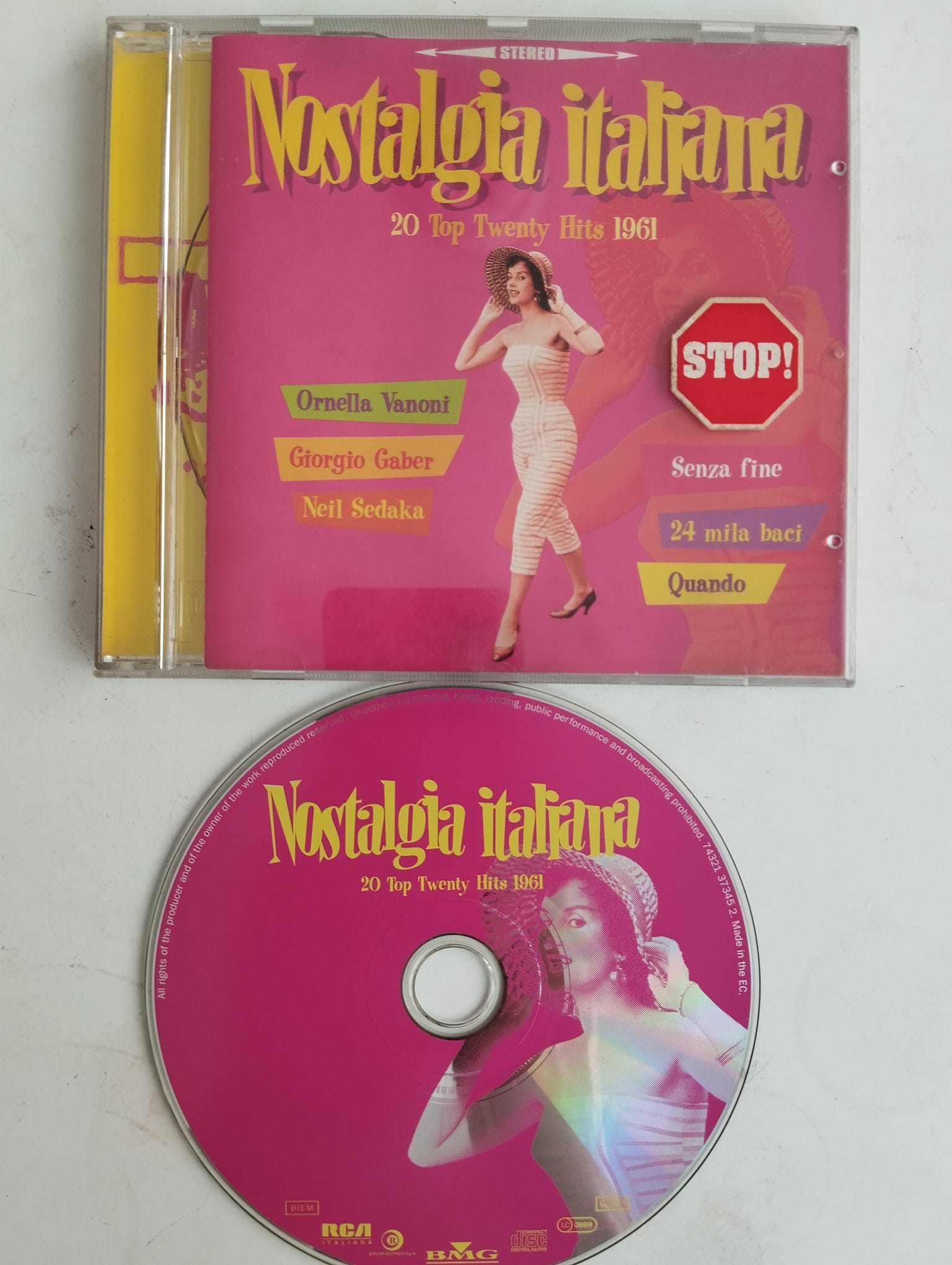 Nostalgia Italiana (20 Top Twenty Hits 1961)  - 1996 Avrupa Basım - 2. El CD Albüm