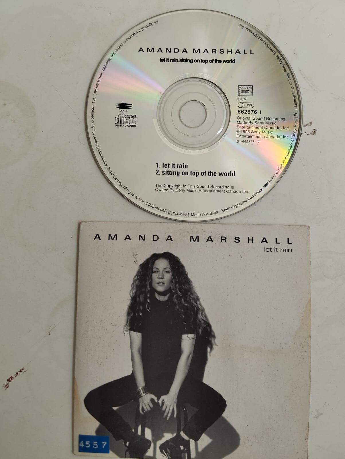 Amanda Marshall – Let It Rain -  1996  Avrupa Basım 2. El  CD, Single