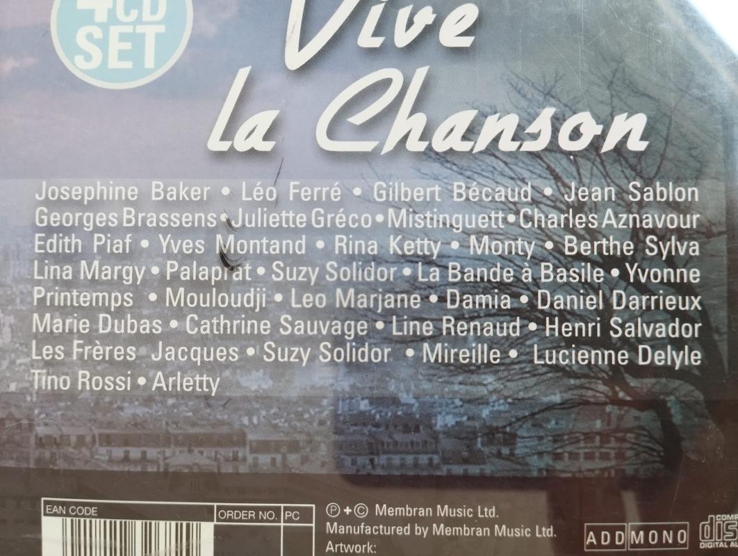 Vive La Chanson -  Avrupa Basım 2. El  4XCD Albüm