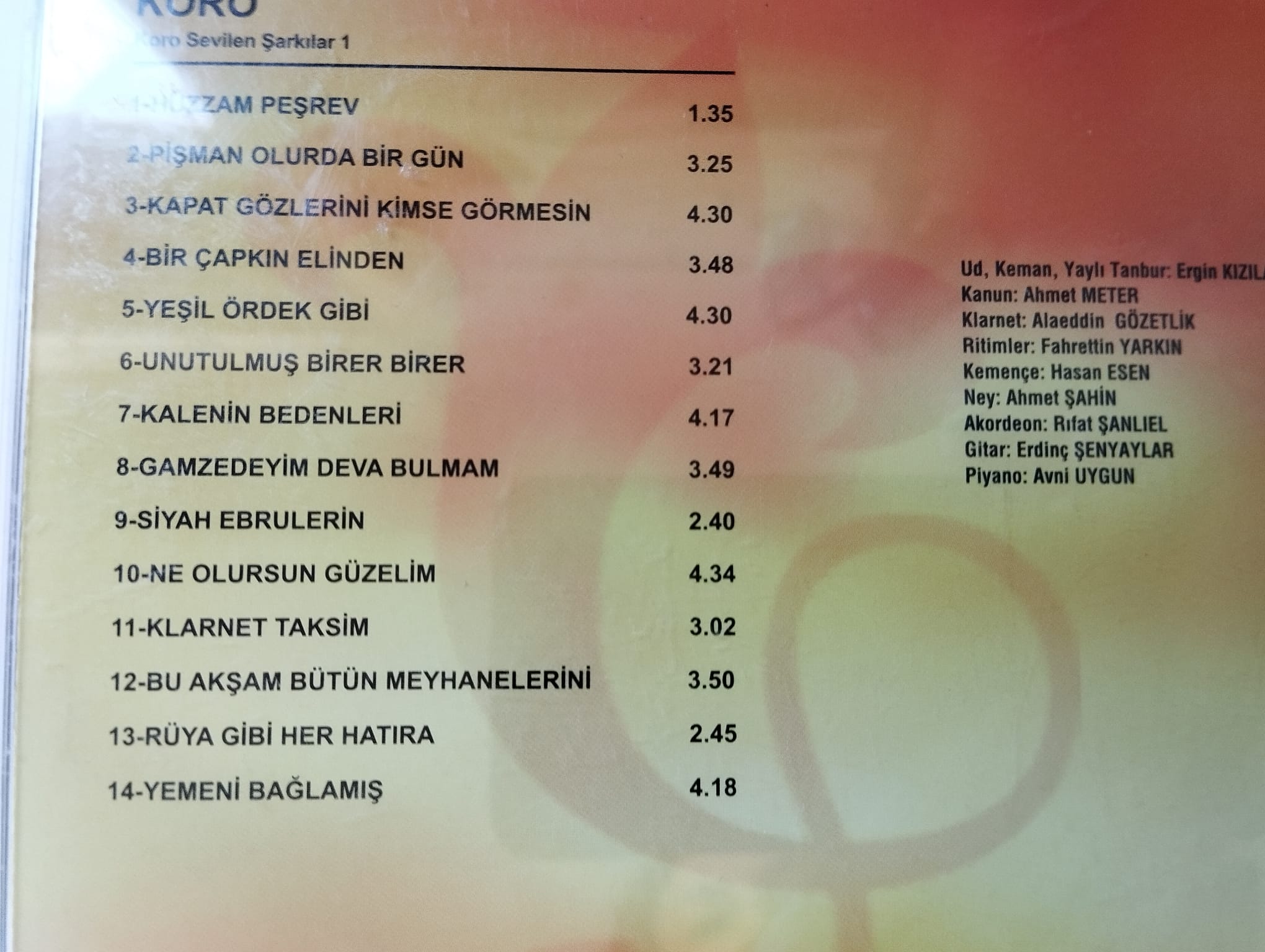 Klasik Türk Müziği Arşivi 6 / Koro - Türkiye  Basım - 2. El CD Albüm