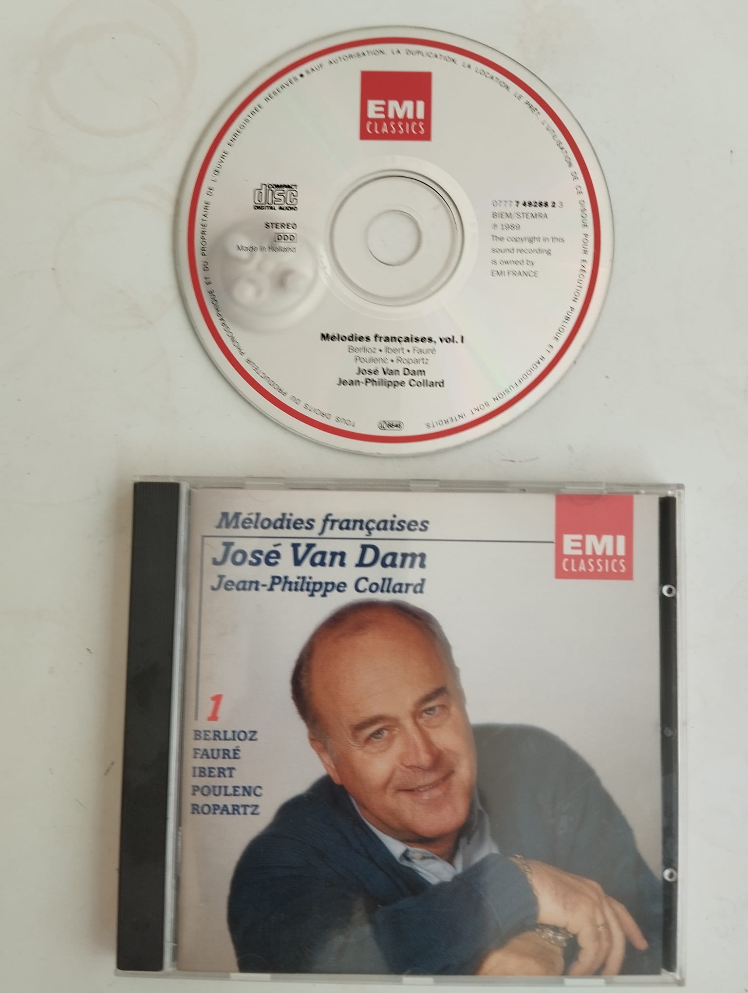 José van Dam, Jean-Philippe Collard – Mélodies Francaises, Vol. I - Hollanda Basım 2. El  CD Albüm