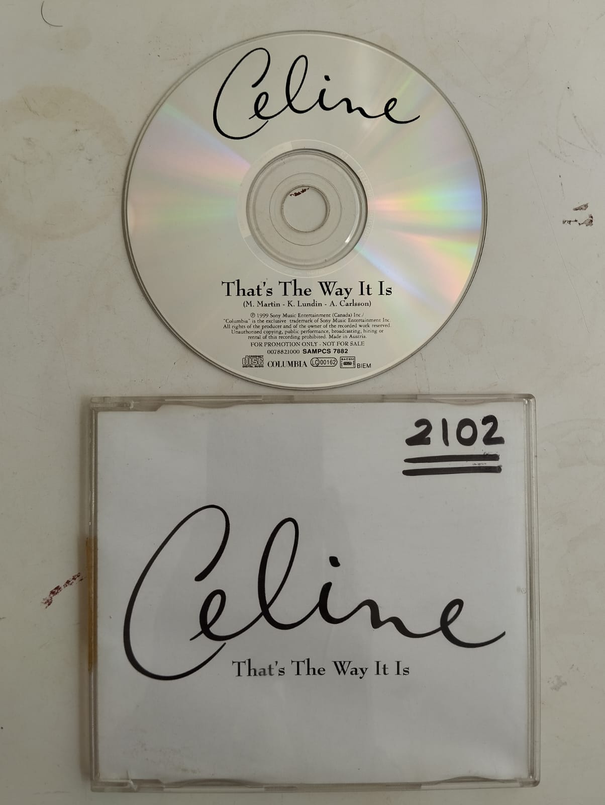 Celine Dion – That’s The Way It Is -  1999 Avrupa Basım 2. El  CD, Single, Promo