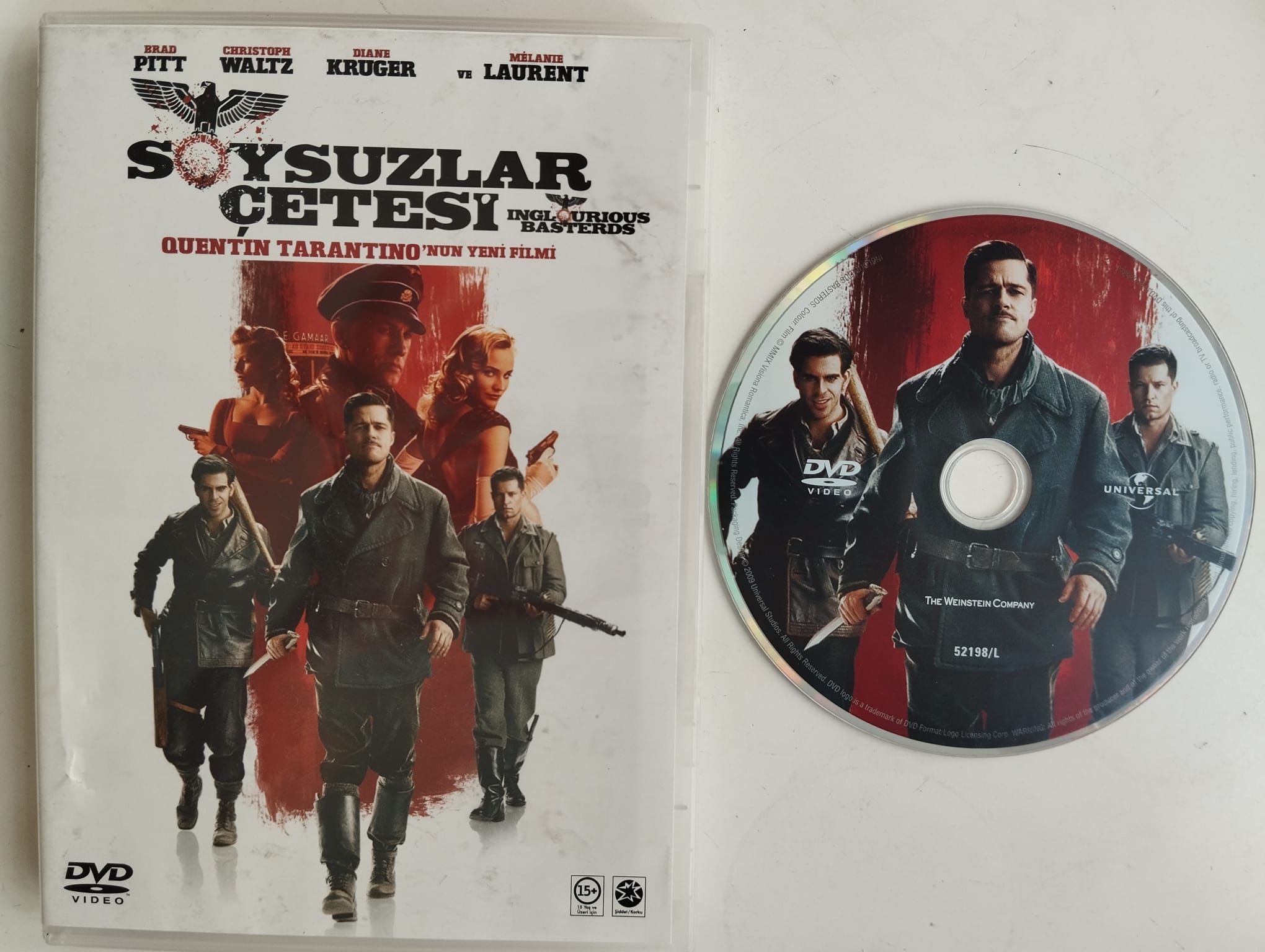 Soysuzlar Çetesi /  Inglourious Basterds - Quentin Tarantino- 2. El  DVD Film