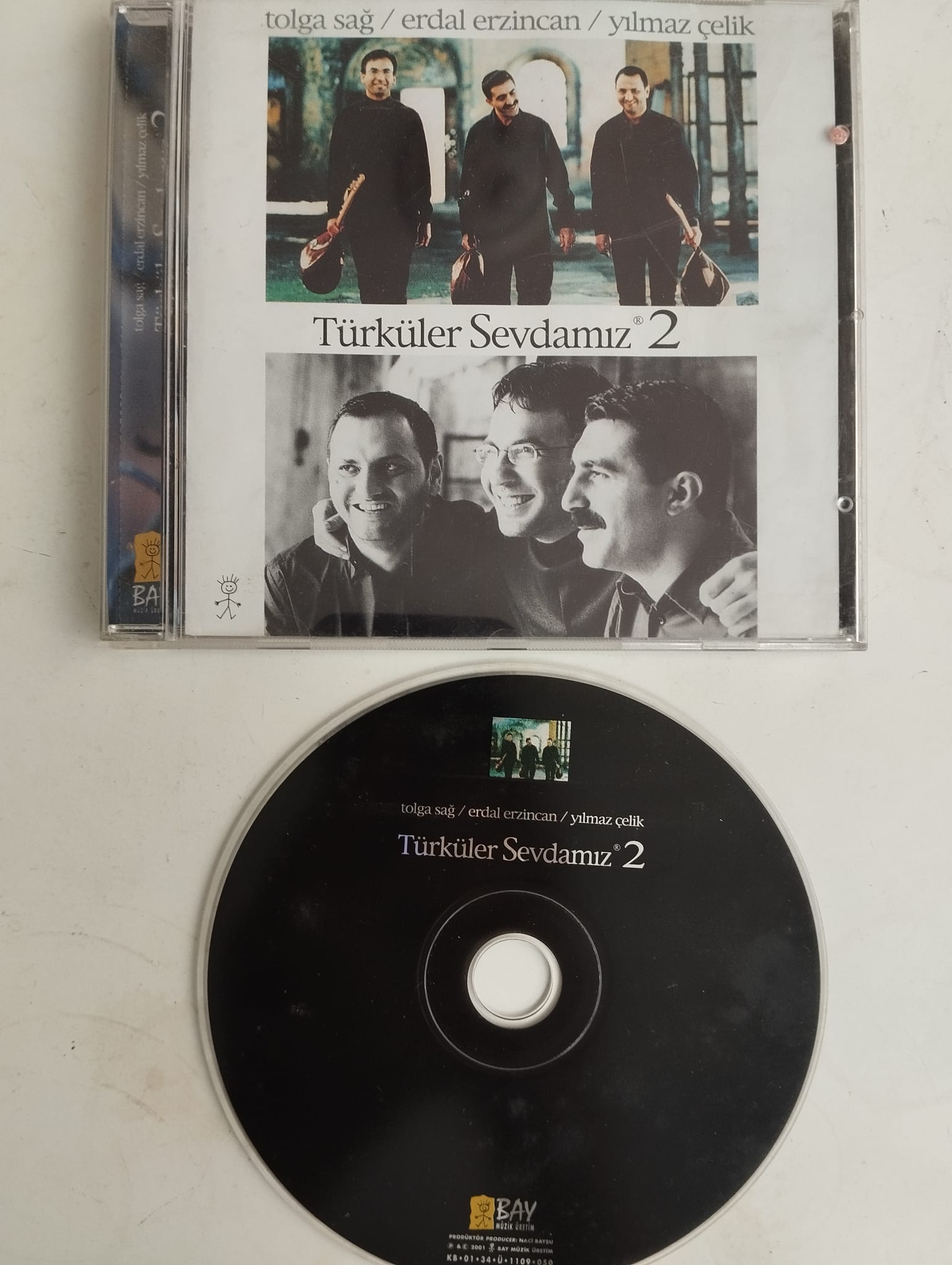 Türküler sevdamız ( Tolga sağ- Erdal Erzincan-Yılmaz Çelik) -  Türkiye Basım 2. El  CD Albüm