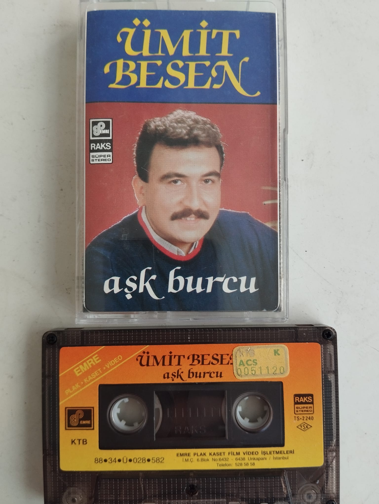 Ümit Besen – Aşk Burcu - 1988 Türkiye Basım 2. El Kaset(Kağıt Baskı)