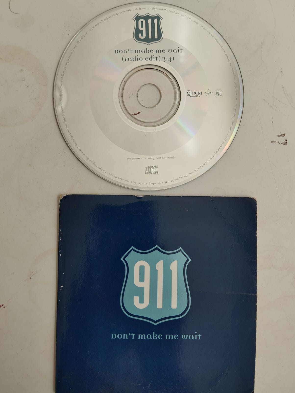 911  – Don´t Make Me Wait -  1996 Avrupa Basım 2. El CD, Single, Cardboard Sleeve