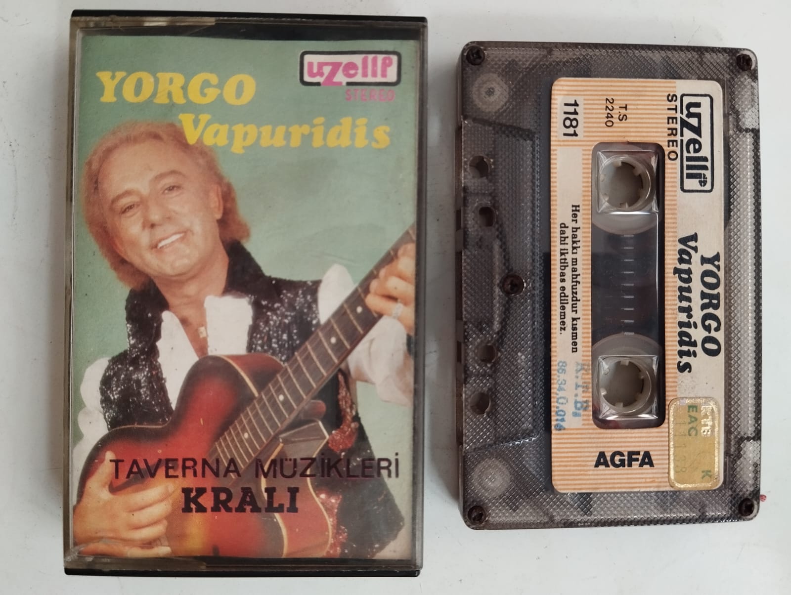 Yorgo Vapuridis – Taverna Müzikleri Kralı - 1986 Türkiye Basım  2. El Kaset Albüm (Uzelli)