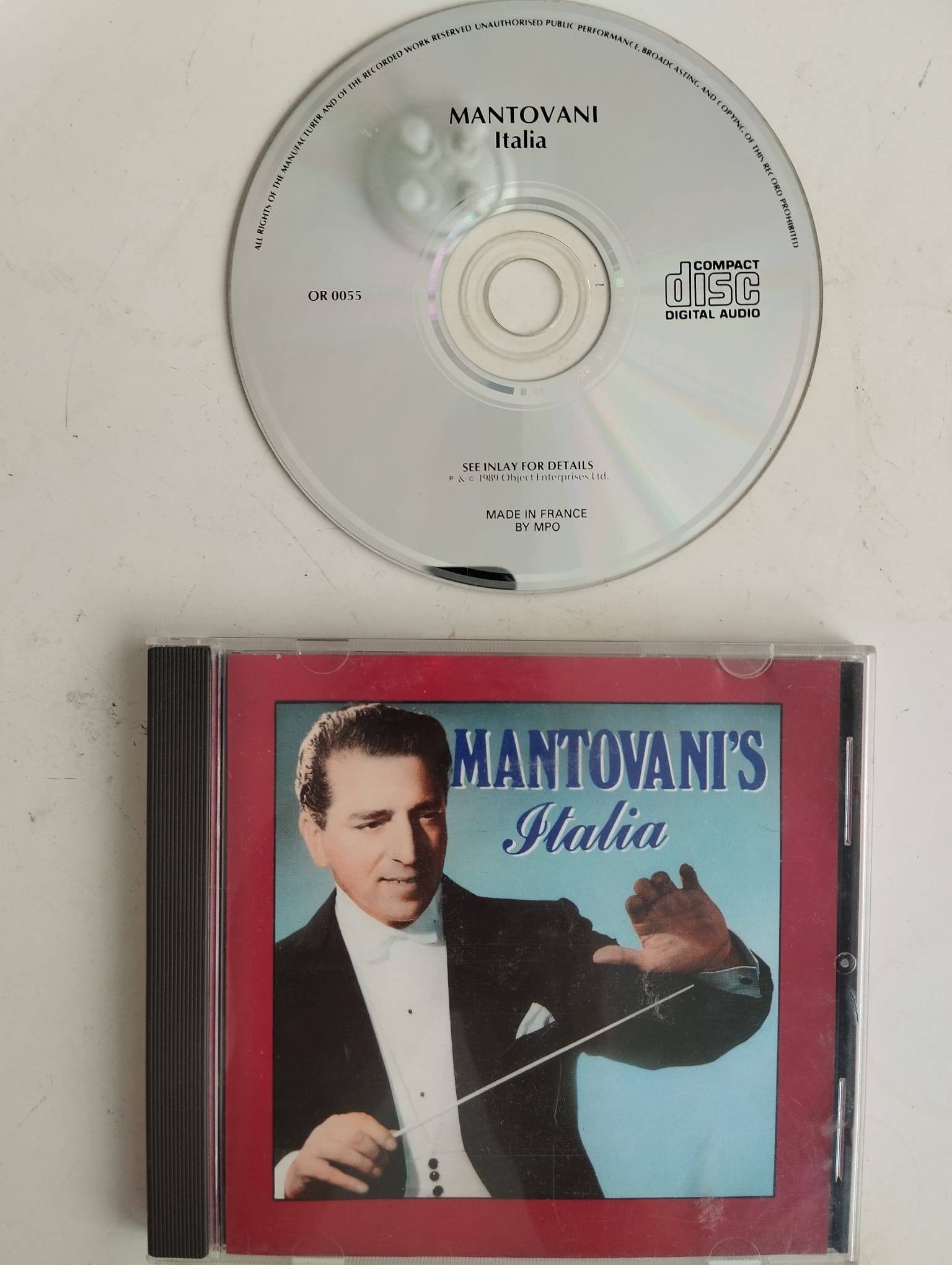 Mantovani And His Orchestra – Mantovani’s Italia - 1989 İngiltere Basım- 2.El CD Albüm