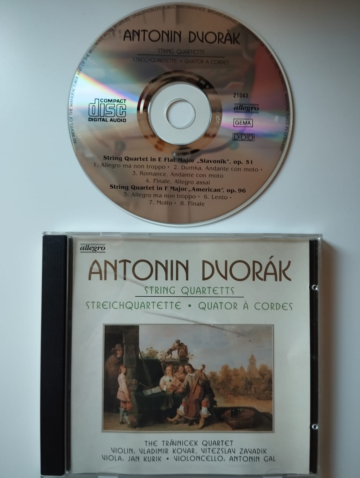 Antonin Dvorak / String Quartetts - Avrupa Basım 2. El CD Albüm