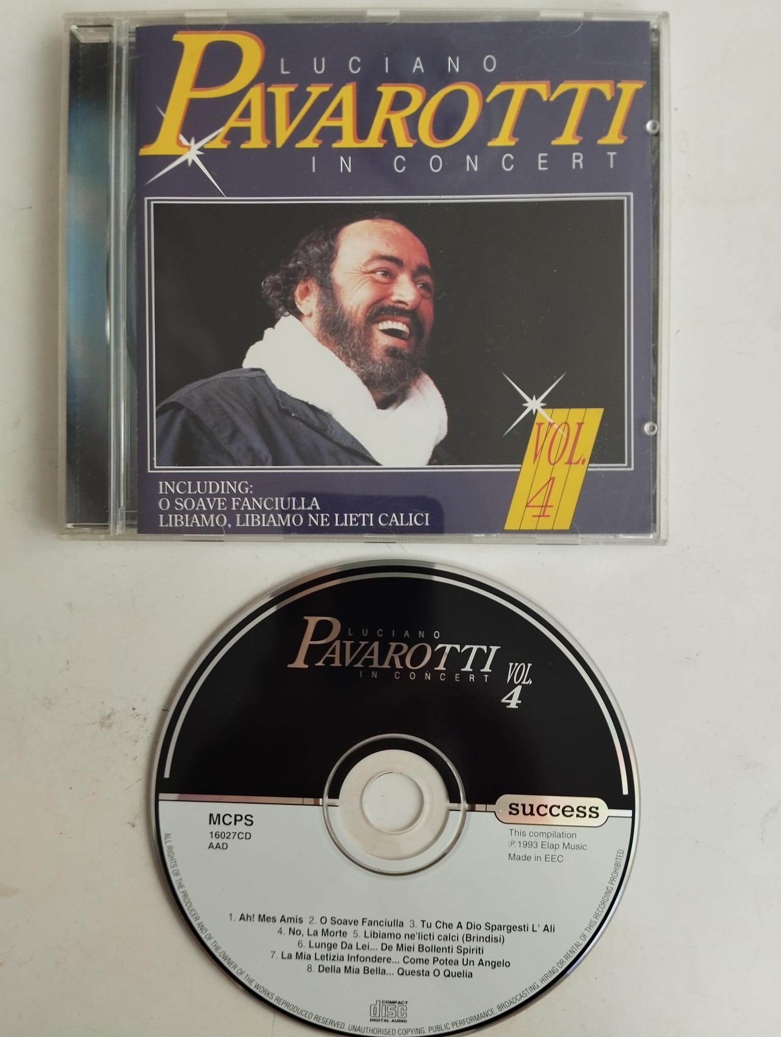 Luciano Pavarotti – In Concert Vol. 4 - 1993 Avrupa Basım - 2. El CD Albüm