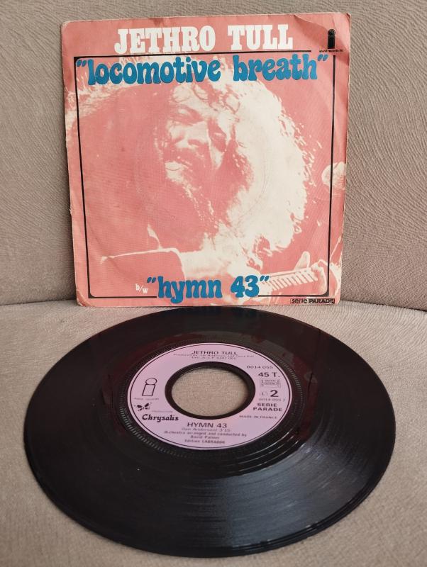 Jethro Tull – Locomotive Breath b/w Hymn 43 - 1971  Fransa Basım 45 Lik Plak