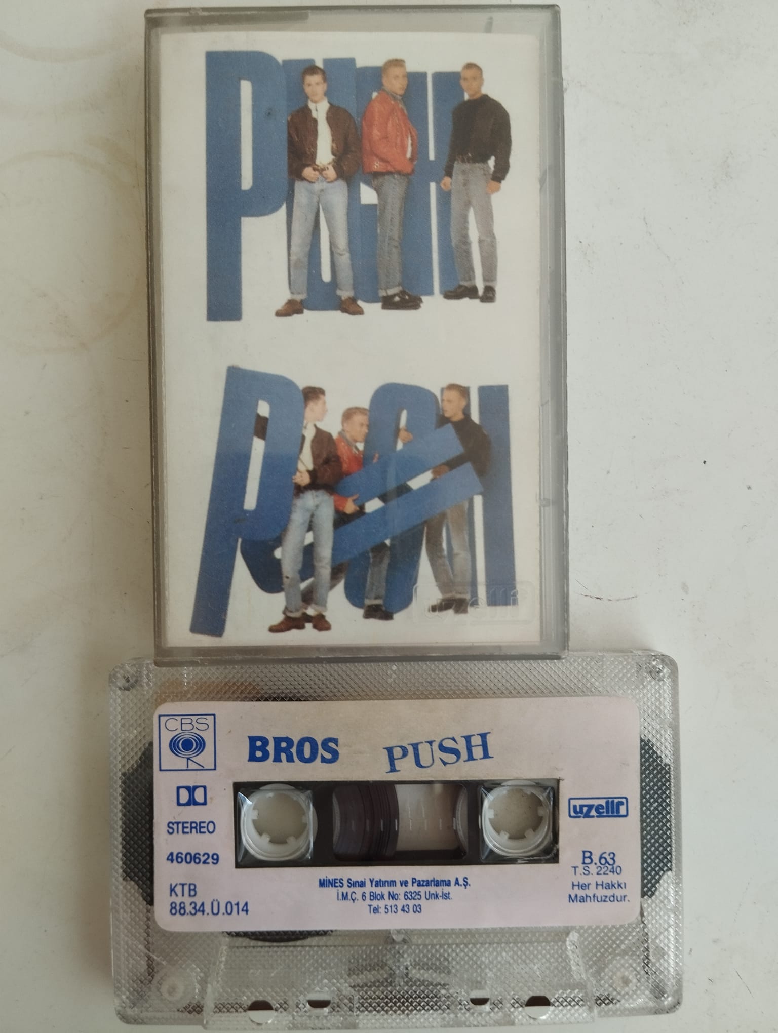 BROS - PUSH  - 1988 Türkiye Basım  2. El Kaset Albüm (Kağıt Baskı-Uzelli)