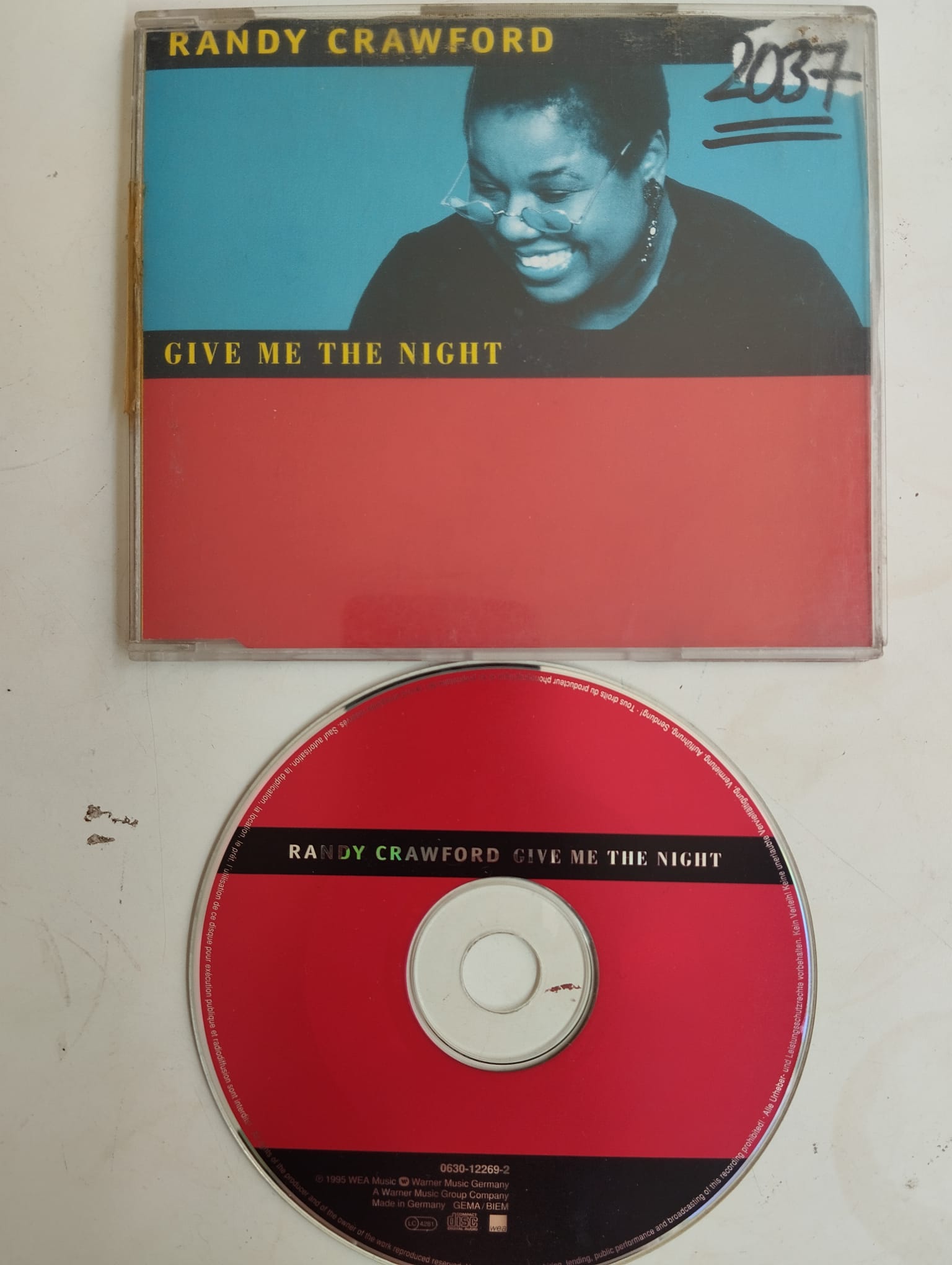 Randy Crawford – Give Me The Night - 1995  Avrupa Basım 2. El CD, Maxi-Single