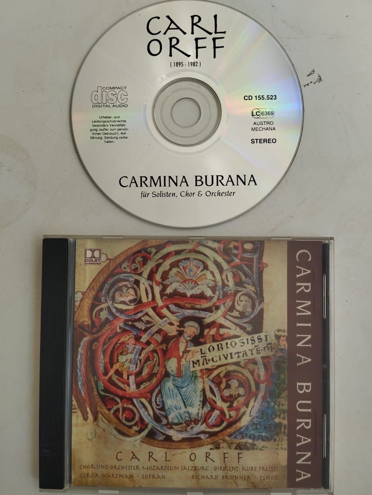 Carmina Burana / Carl Orff (1895-1982) -  Avrupa Basım 2. El  CD Albüm