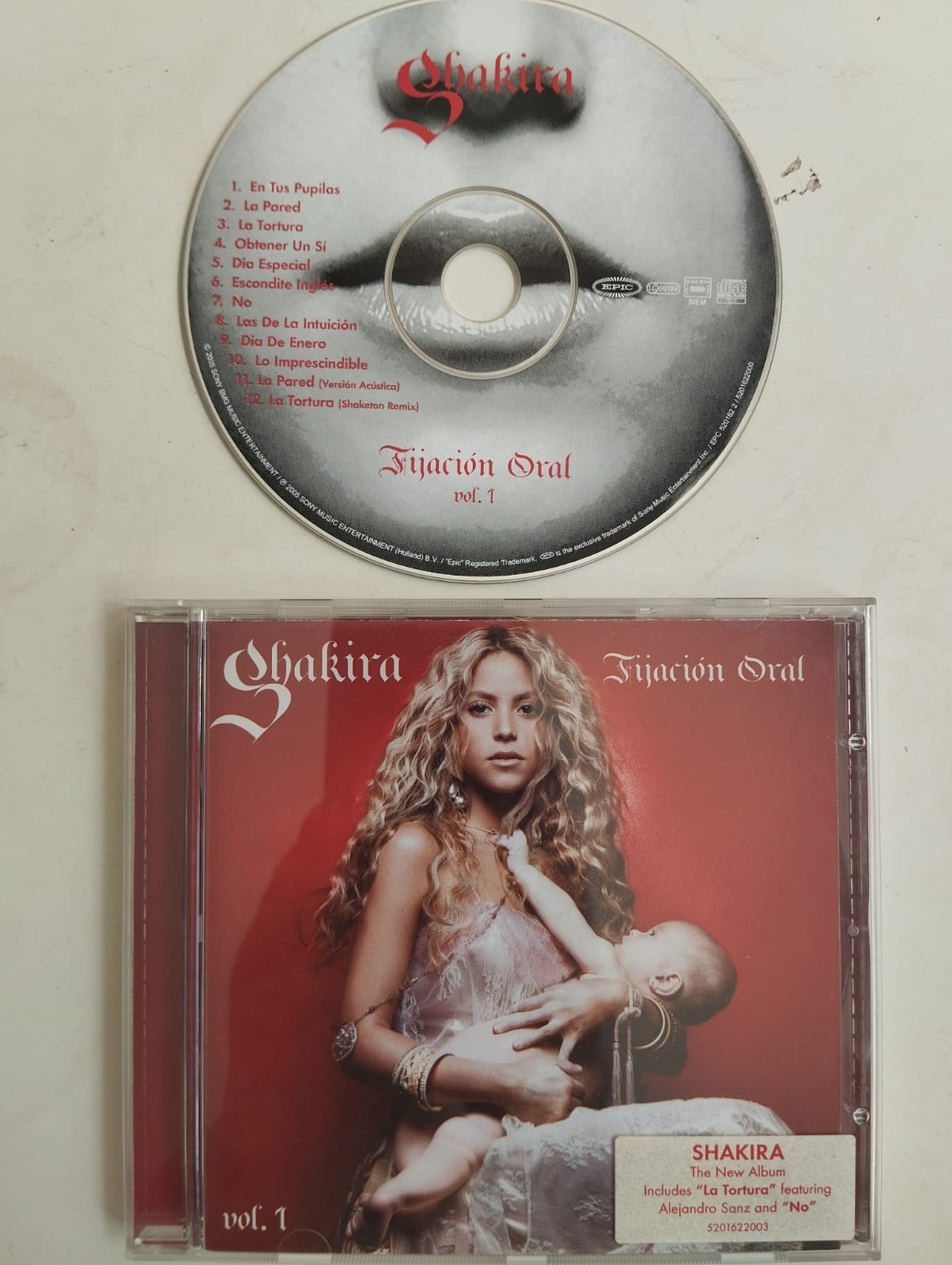 Shakira – Fijación Oral Vol. 1  - 2005  Avrupa  Basım - 2. El CD Albüm