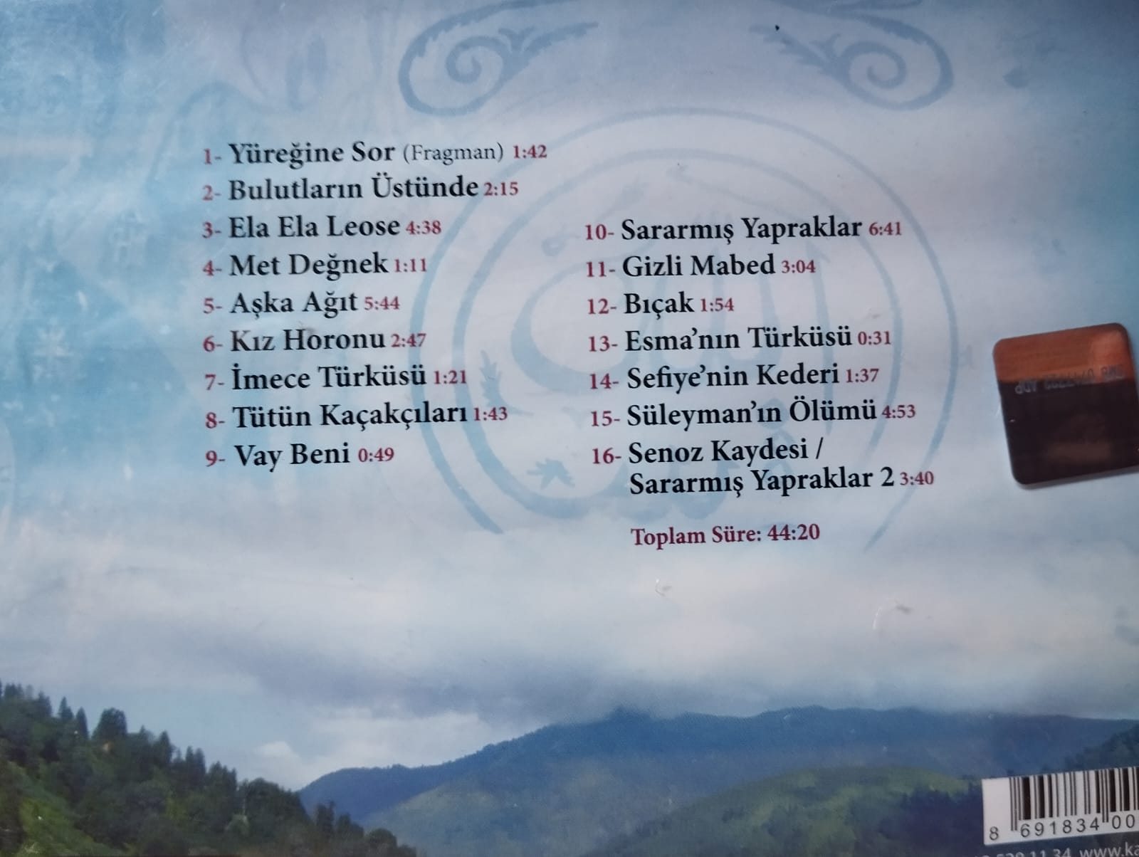 Yüreğine Sor/ Film Müzikleri - Türkiye Basım 2. El CD Albüm