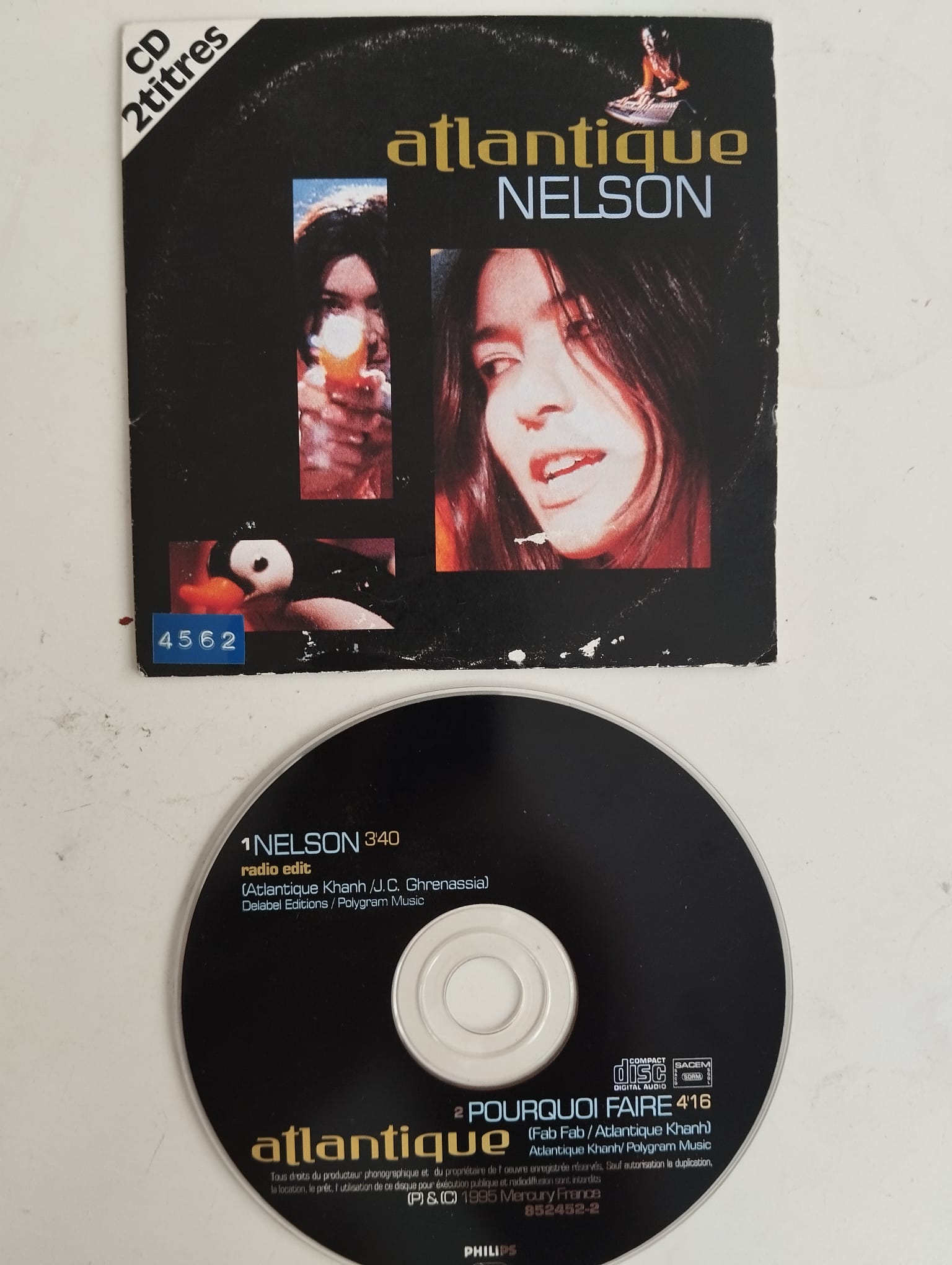 Atlantique  – Nelson - 1995 Avrupa Basım - 2. El CD, Single, Cardboard Sleeve