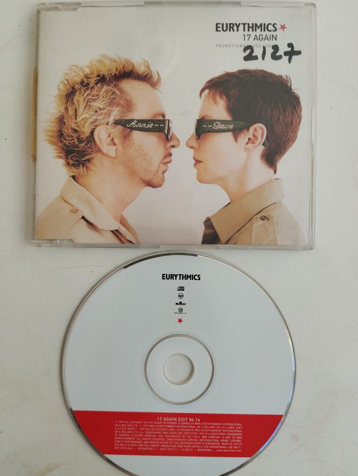 Eurythmics – 17 Again - 1999  Avrupa Basım 2. El  CD, Single, Promo