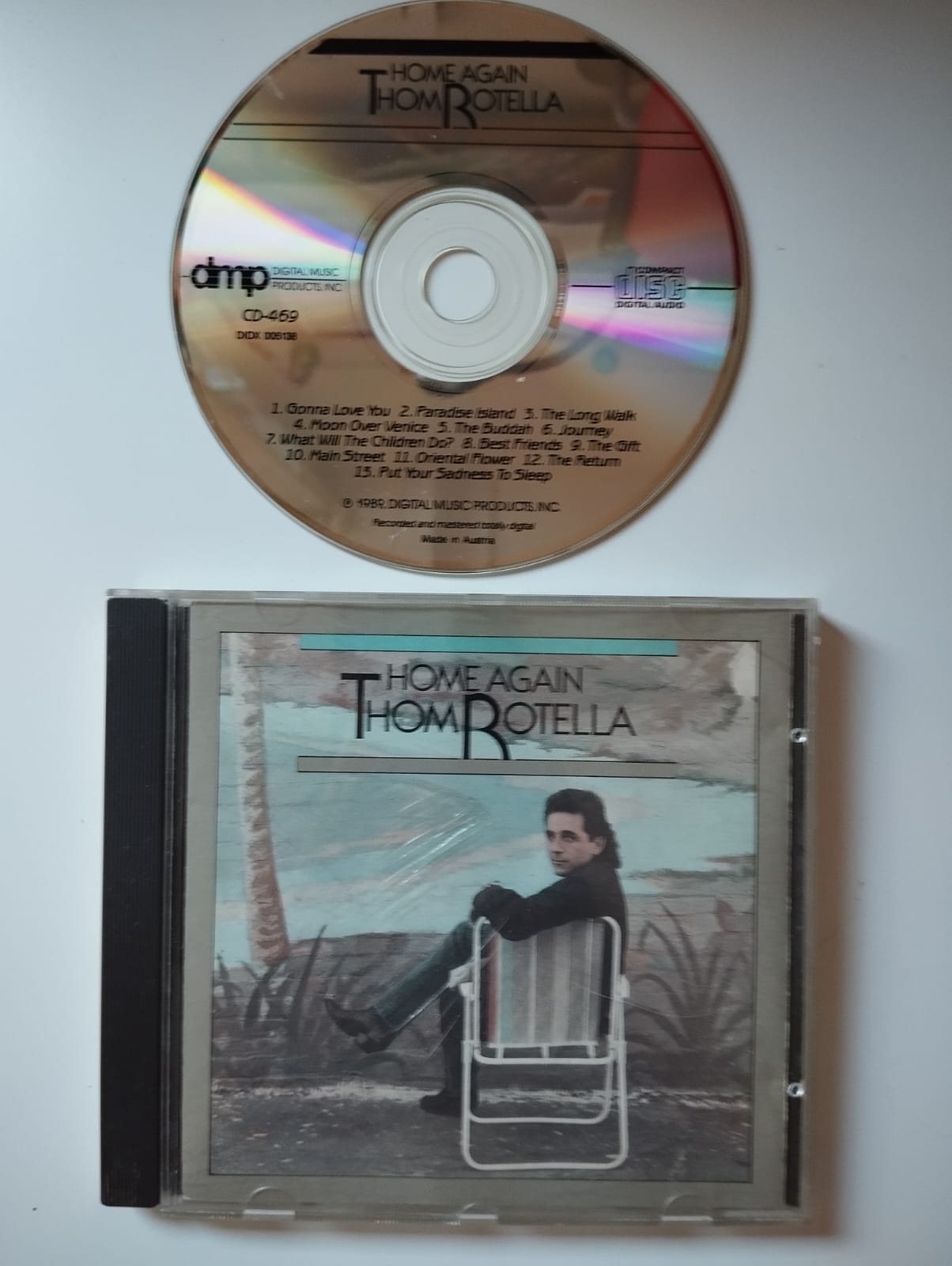 Thom Rotella ‎– Home Again - 1989 Avrupa Basım 2. El CD Albüm