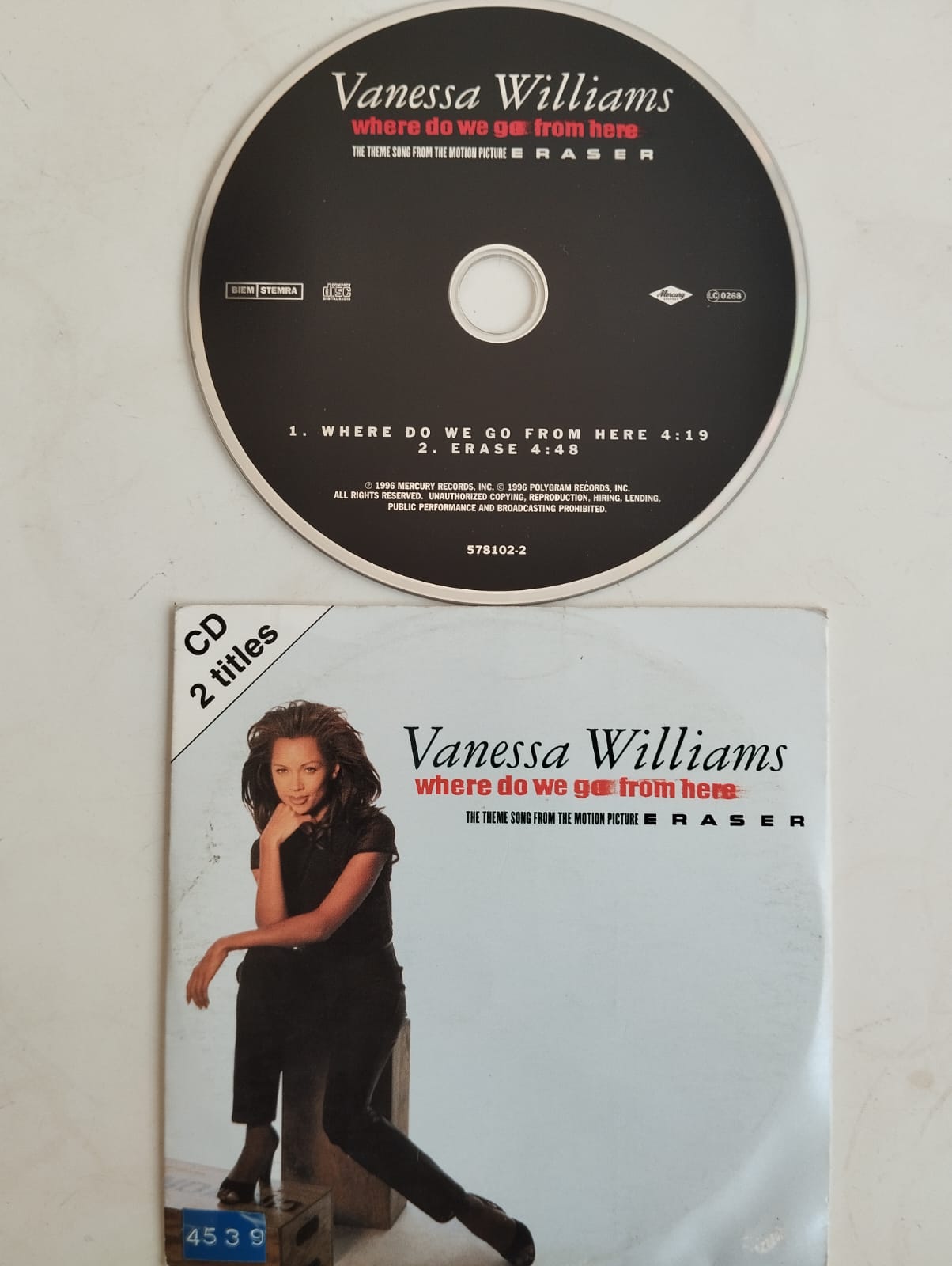 Vanessa Williams – Where Do We Go From Here - 1996  Avrupa Basım - 2. El CD, Maxi-Single