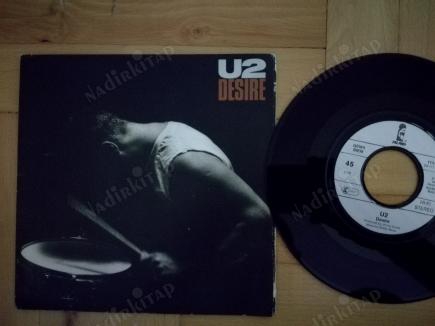 U2 - DESIRE - 1988 İNGİLTERE BASIM 45 LİK PLAK