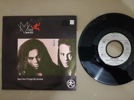 MILLI VANILLI - BABY DON’T FORGET MY NUMBER - 1988 ALMANYA BASIM 45 LİK PLAK