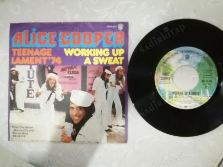 ALICE COOPER-TEENAGE LAMENT 74/WORKING UP A SWEAT 1973 ALMANYA BASIM 45 LİK PLAK