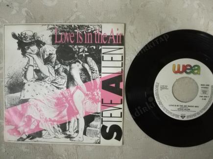 STEVE ALLEN  LOVE IS IN THE AIR - 1987 ALMANYA BASIM 45 LİK PLAK