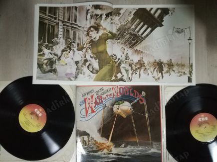 JEFF WAYNE - WAR OF THE WORLDS-1978 İNGİLTERE BASIM  DOUBLE LP ALBÜM (32. GÜNÜN JENERİK MÜZİĞİ)