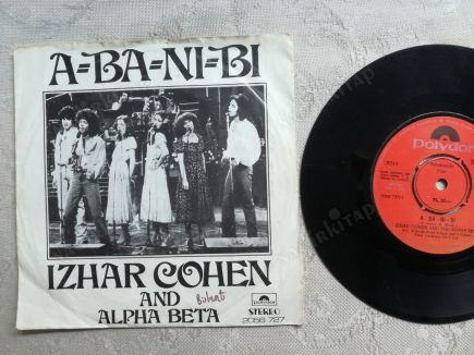 IZHAR COHEN - A BA NI BI-1978 TÜRKİYE  BASIM 45 LİK PLAK(1978 EUROVISION 1. Sİ)