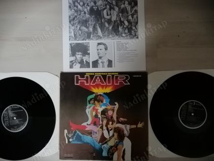 HAIR-(LET THE SUNSHINE IN)-ORIGINAL SOUNDTRACK DOUBLE LP-1984 ALMANYA BASIM DOUBLE LP ALBÜM-33 LÜK 2 PLAK