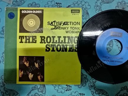 ROLLING STONES - ( I CAN’T GET NO SATISFACTION )-1978 BELÇİKA BASIM  NADİR 45 LİK PLAK