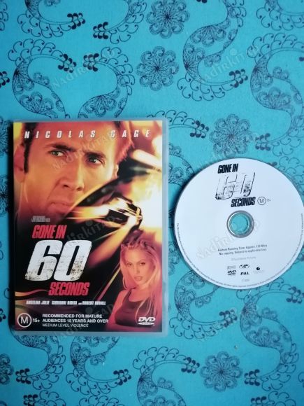 GONE IN 60 SECONDS -  Nicolas Cage / Angelina Jolie  DVD  Film -  113  Dakika (AVUSTRALYA BASIM TÜRKÇE DİL SEÇENEĞİ YOKTUR )