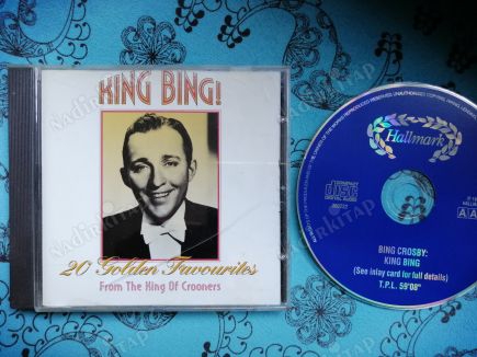 BING CROSBY - KING BING - 20 GOLDEN FAVOURITES FROM THE KING OF CROONERS 1995 İNGİLTERE   BASIM CD ALBÜM