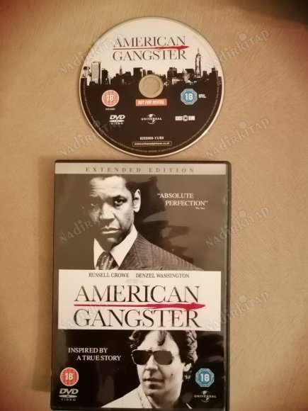 AMERICAN GANGSTER  -A RIDLEY SCOTT FILM -DENZEL WASHINGTON / RUSSELL CROWE - DVD -  150 DAKİKA+ EXTRAS - AVRUPA BASIM TÜRKÇE DİL SEÇENEĞİ YOKTUR (+18)