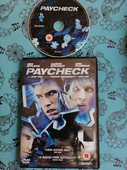 PAYCHECK - A JOHN WOO FILM - BEN AFFLECK /UMA THURMAN   119  DAKİKA + EXTRAS  DVD FİLM-AVRUPA BASIM TÜRKÇE DİL SEÇENEĞİ YOKTUR (+12)