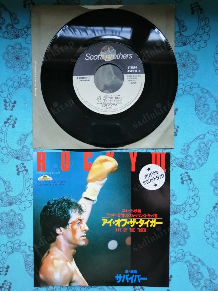 ROCKY III - EYE OF THE TIGER - ORIGINAL SOUNDTRACK - 1982   JAPONYA  BASIM 45 LİK PLAK