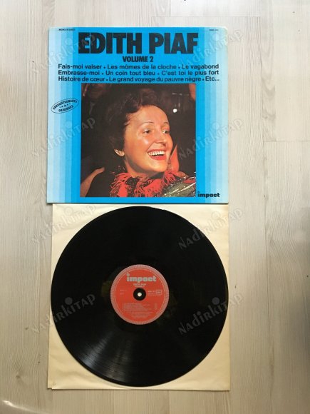 EDITH PIAF  - VOLUME 2 - 197? FRANSA  BASIM LP ALBÜM - 33 LÜK PLAK