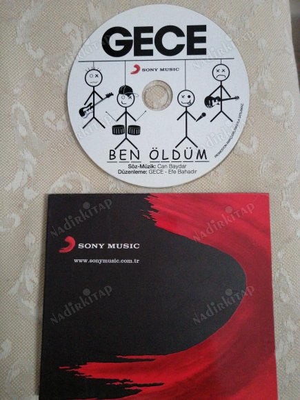 GECE  / BEN ÖLDÜM  /  PROMO SINGLE   CD - SONY MUSIC  TÜRKİYE  BASIM