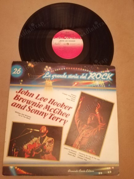 LA GRANDE STORIA DEL ROCK - JOHN LEE HOOKER - BROWNIE  MCGHEE - 1981 İTALYA  BASIM 33 LÜK  LP  PLAK