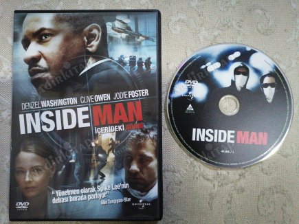 İÇERİDEKİ ADAM - (  INSIDE MAN )- Denzel Washington / Clive Owen /Jodie Foster -  DVD  Film -  123 DAKİKA   TÜRKİYE BASIM