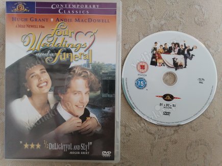 FOUR WEDDINGS  & A FUNERAL SPECIAL EDITION - A MIKE NEWELL FILM - 112 DAKİKA + EXTRAS  DVD - TÜRKİYE BASIM  (+15)