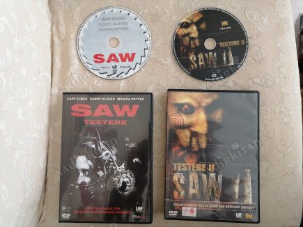 SAW I & II ( TESTERE 1 VE 2 ) -  99+92  DAKİKA   TÜRKİYE BASIM - 2 DVD FİLM